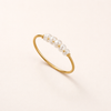 Elegante zoetwaterparelring in zilver