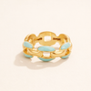Elegante zilveren ketenring met verfijnd detail