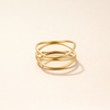 Verfijnde gouden ring met eindeloze lus