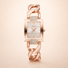 Elegante zilveren horloge met subtiele parel