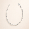 Elegante schakelarmband van wit goud