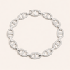 Zachte witgouden armband met delicate details