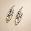 Boho Uil Dangle Oorbellen - Nikkelvrij voor Gevoelige Oren