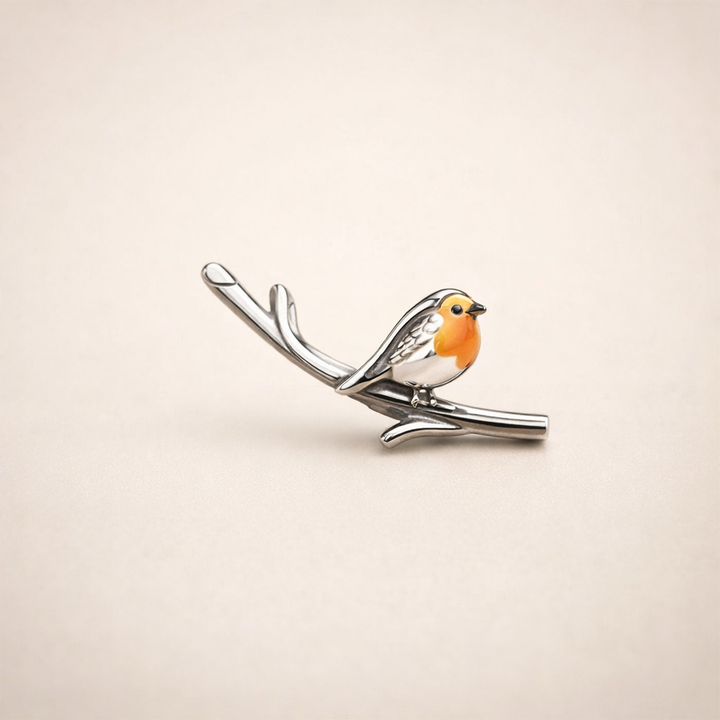 Vintage Birdie Zilveren Oorbellen.