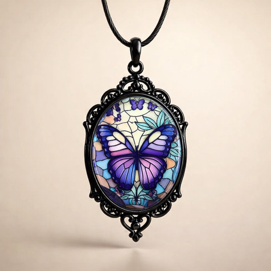 Mooie Hart Zircon Meisje en Paard Ketting
