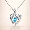 Dolfijn Liefde Blauwe Hart Ketting