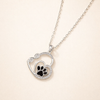 Oneindige Dubbele Liefde Pootafdruk Hanger Ketting