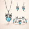 Turquoise Uil Wijsheid Sieraden Set