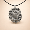 Mystieke Uil Maan Paddenstoel Hanger Ketting