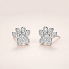 Witte Zirkonia Poot Studs – Hartvormig Ontwerp