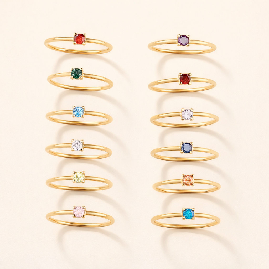 Geboortesteen Gouden Ringen