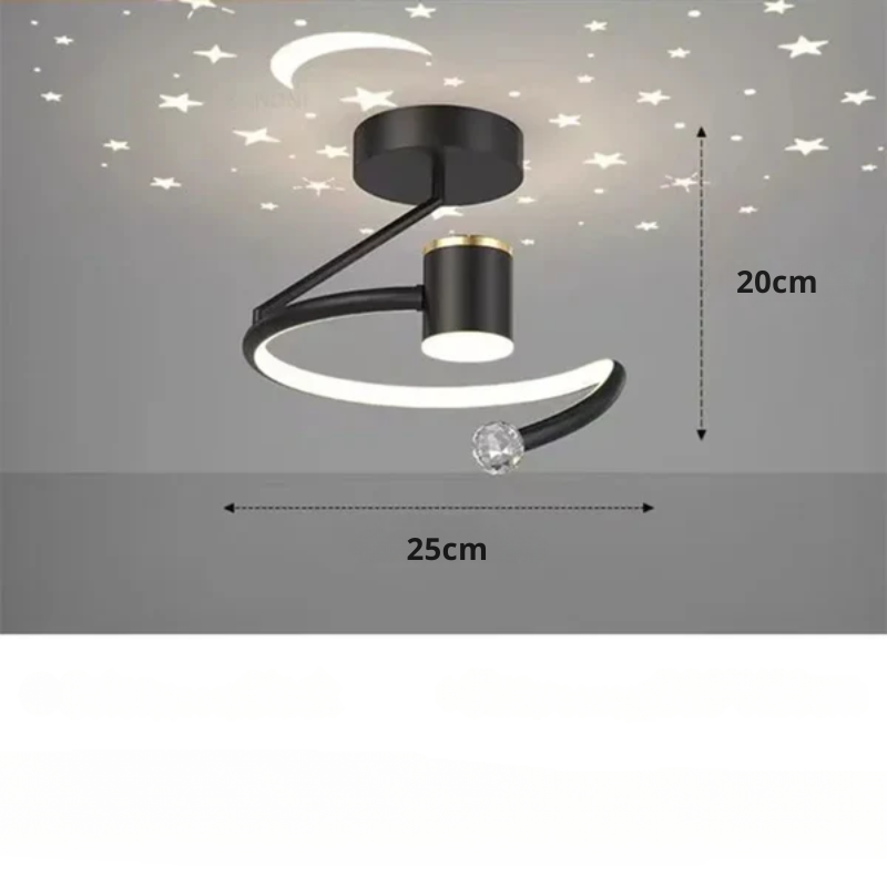 LED-plafondlamp met sterreneffect, dimbare kamerverlichting