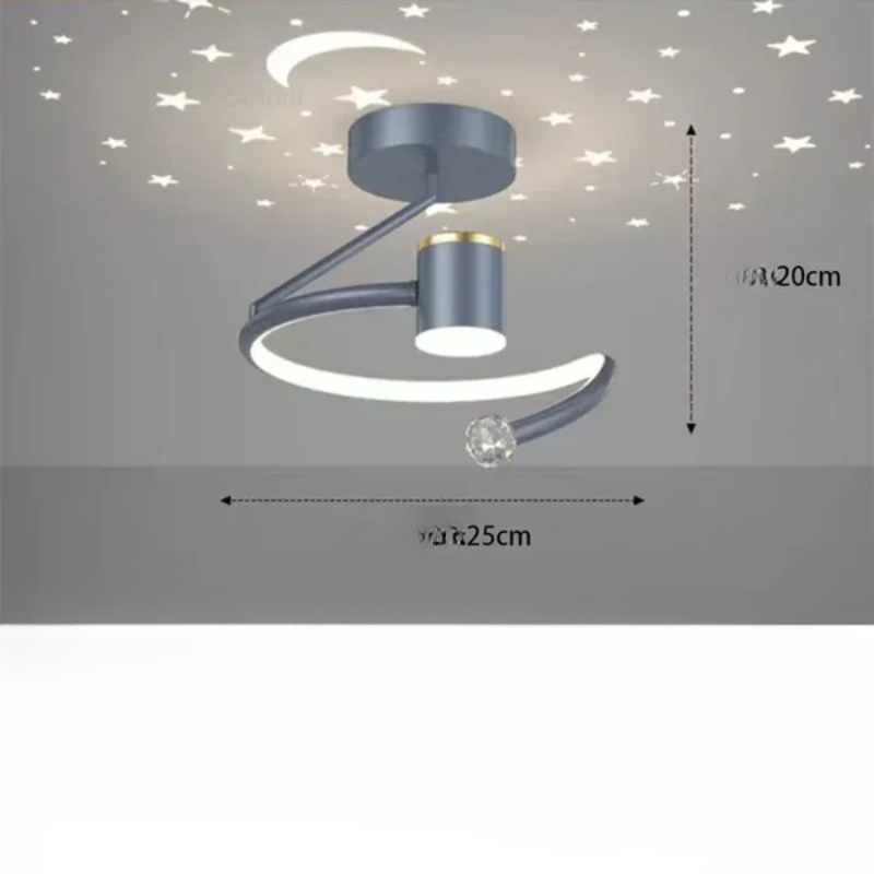 LED-plafondlamp met sterreneffect, dimbare kamerverlichting