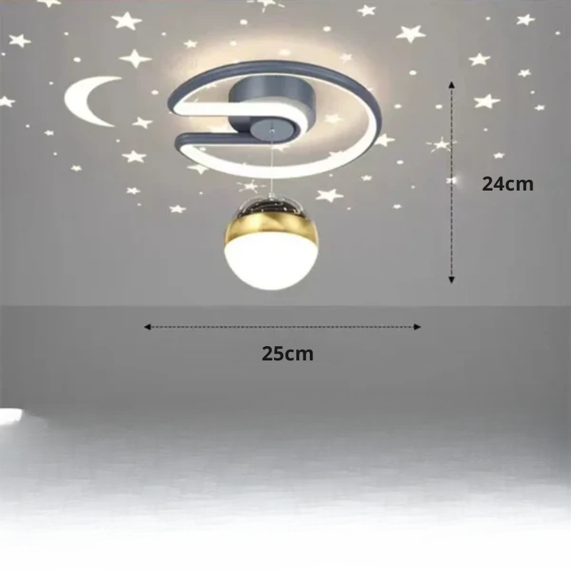 LED-plafondlamp met sterreneffect, dimbare kamerverlichting