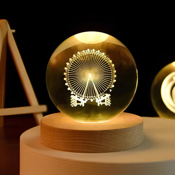 Kosmische kristallen bol-lamp, magische LED-woondecoratie