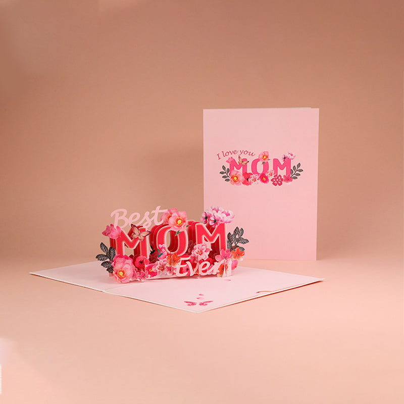 Moederdag 3D-bloemenkaart, uniek aandenken voor haar
