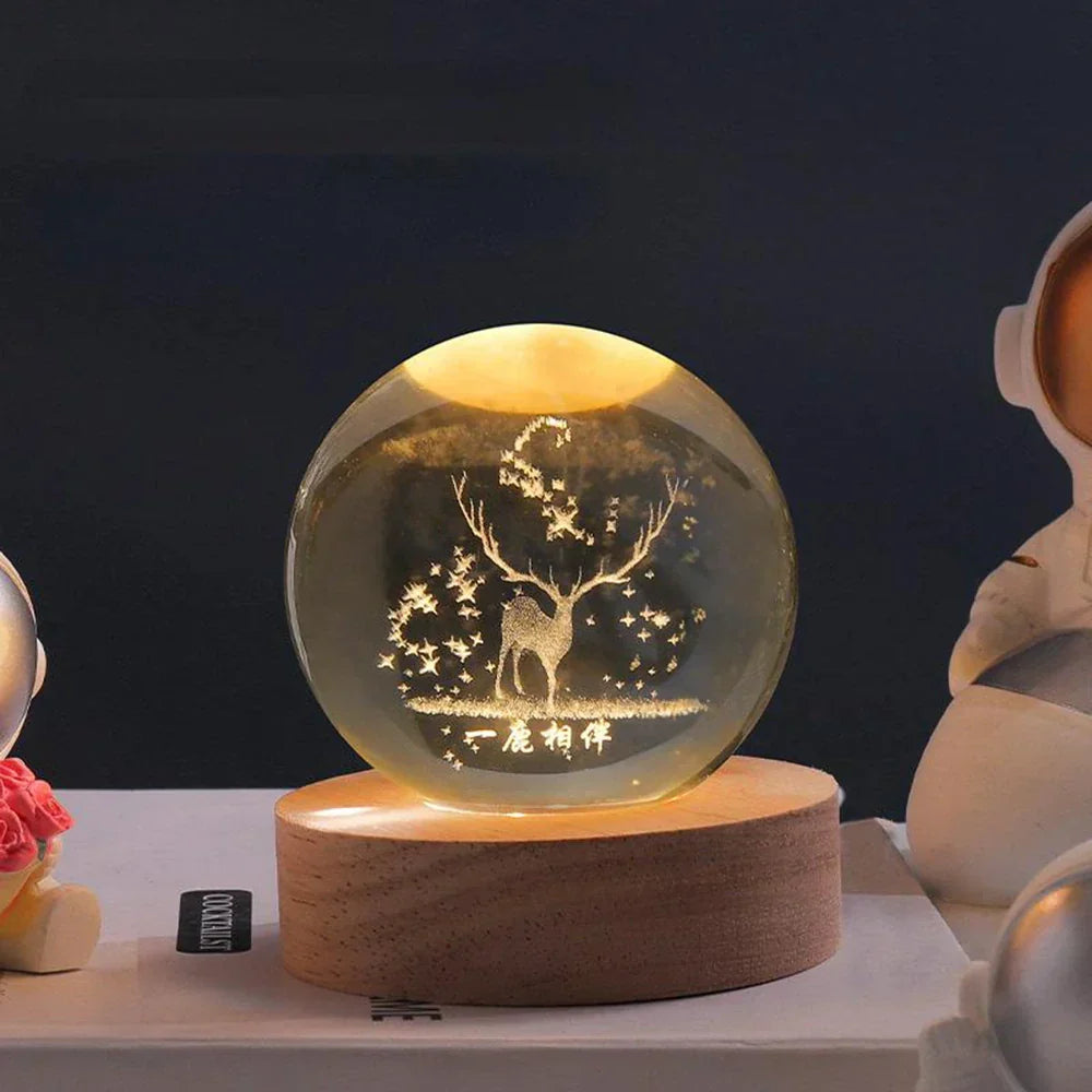 3D hemellichaam-planeet nachtlampje, USB-LED-lamp