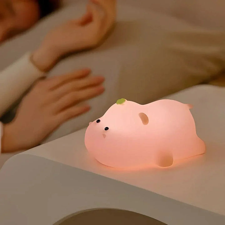 Schattige LED-nachtlamp, instelbare helderheid met slaaptimer