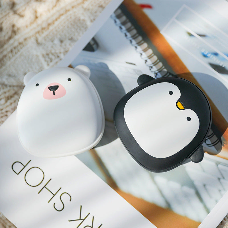 Schattige handwarmer pinguïn of ijsbeer, oplaadbaar via USB