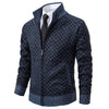 Heren Lente Vest met Rits en Geometrisch Patroon