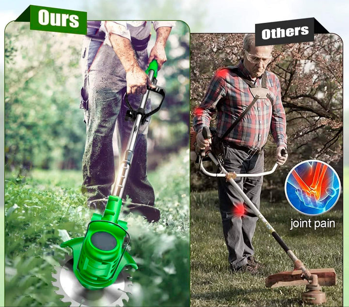 Verstelbare draadloze grastrimmer voor tuinranden