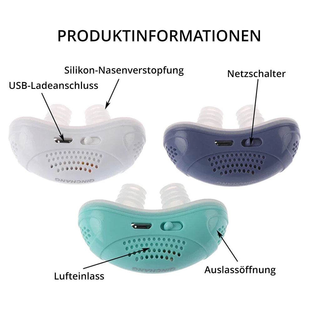 SleepEase - Compact Anti-Snurk & Micro-CPAP Apparaat voor Rustige Nachten