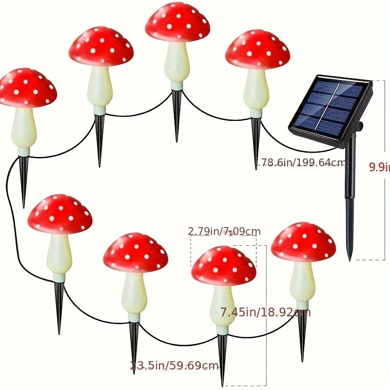 LumeLights - Decoratieve Zonne-paddenstoel Tuinlampen met 8 Verlichtingsmodi