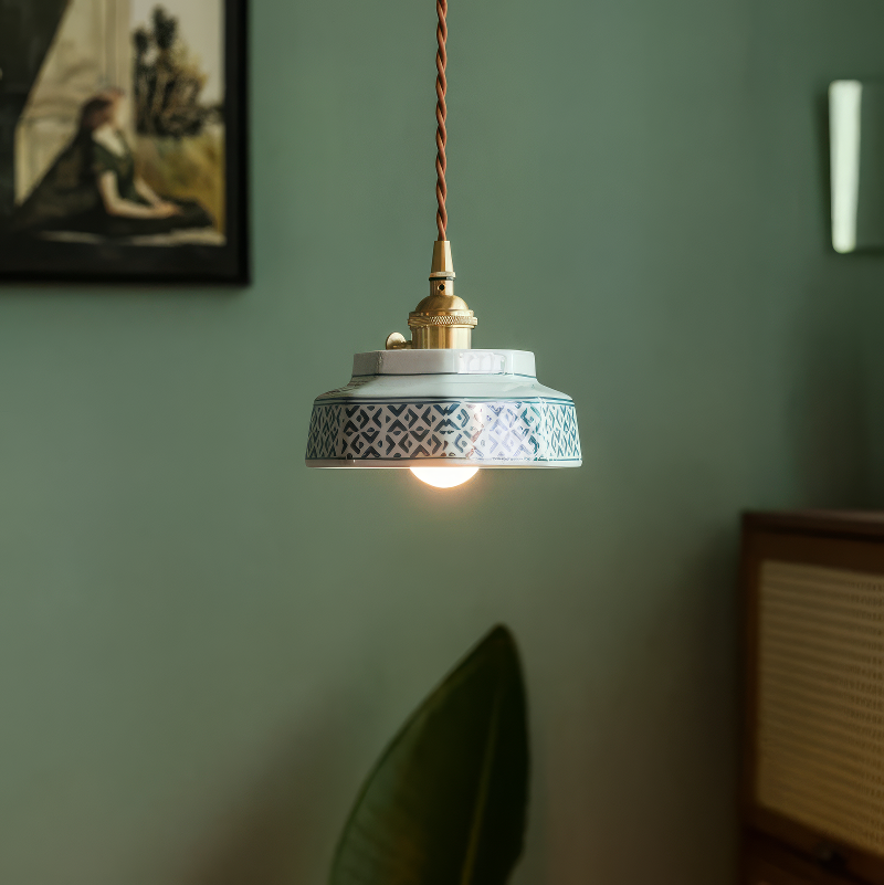 Sonja – Handbeschilderde keramische hanglamp