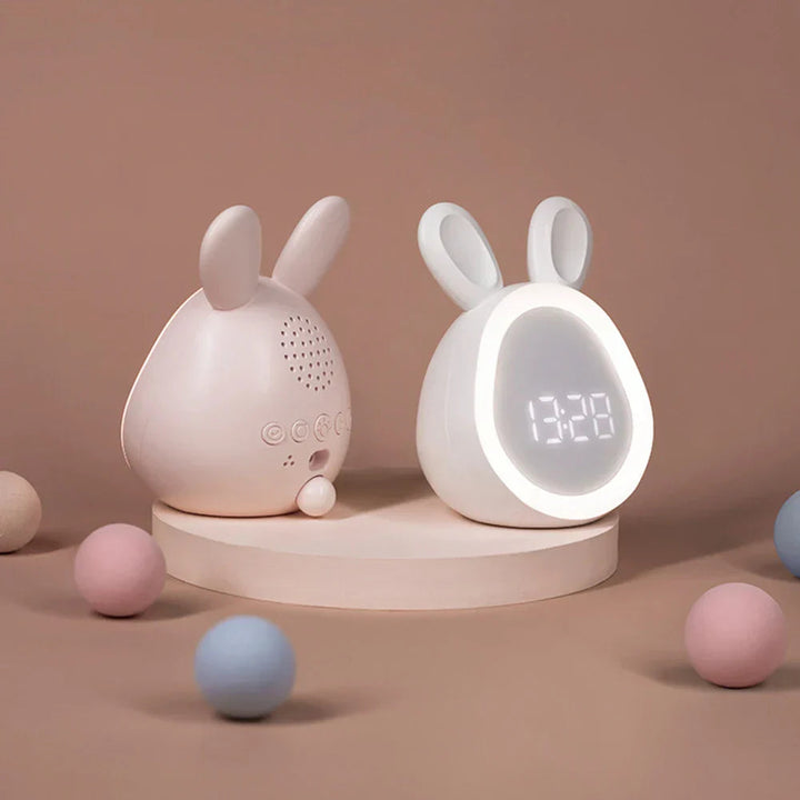GlowBunny - Schattige Kinderwekker met Nachtlampje & Instelbare Helderheid