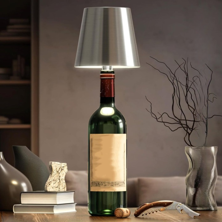 GlowLuxe - Draagbare LED Fleslamp met Touch Bediening en Dimbare Helderheid