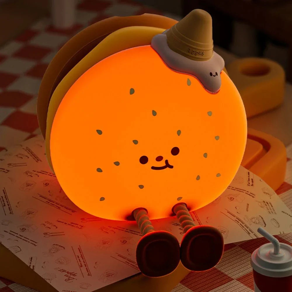 Schattige LED-nachtlamp, instelbare helderheid met slaaptimer