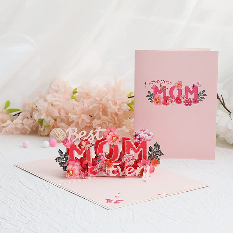 Moederdag 3D-bloemenkaart, uniek aandenken voor haar