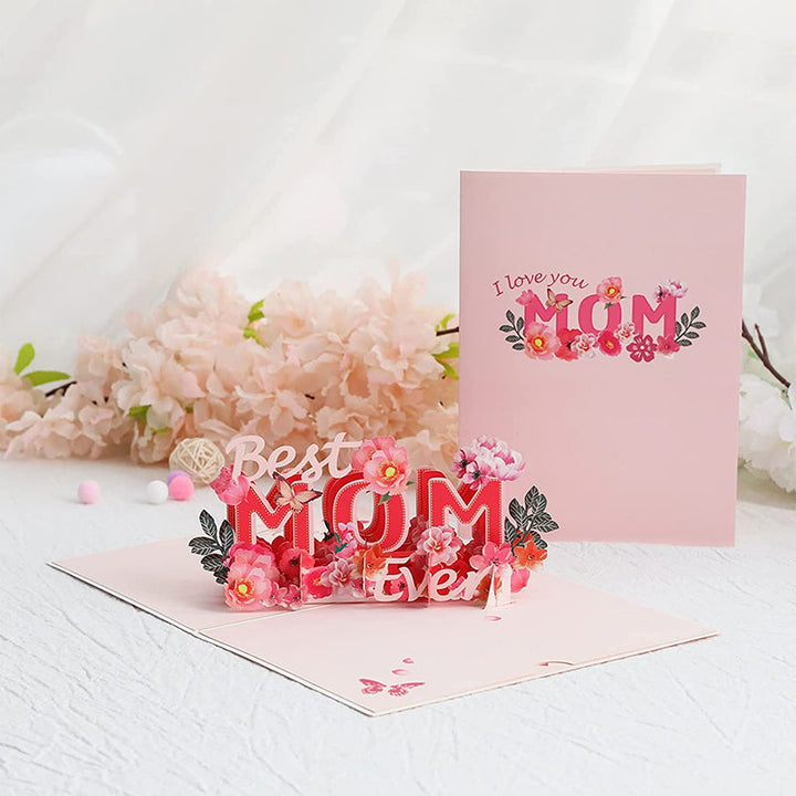 Moederdag 3D-bloemenkaart, uniek aandenken voor haar