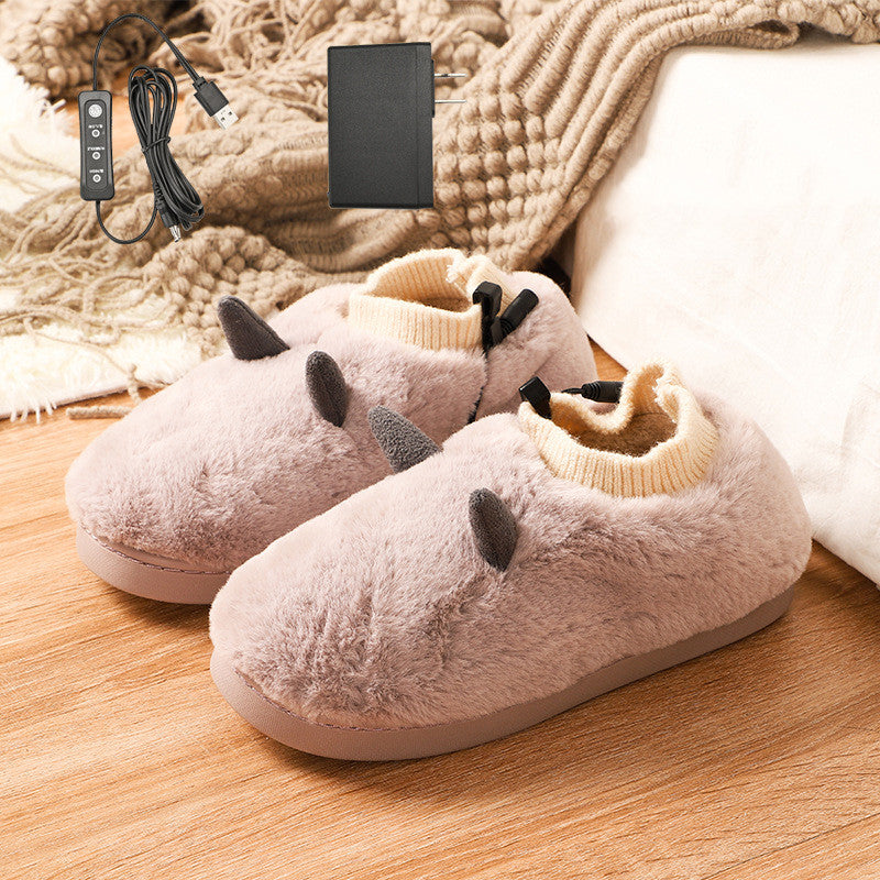 Verwarmde pantoffels met USB en superzacht velours, unisex