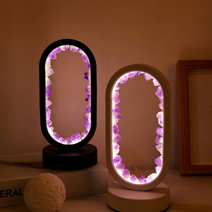 AmethystGlow - Handgemaakte Natuurlijke Kalmerende Amethist Lamp voor Ontspanning