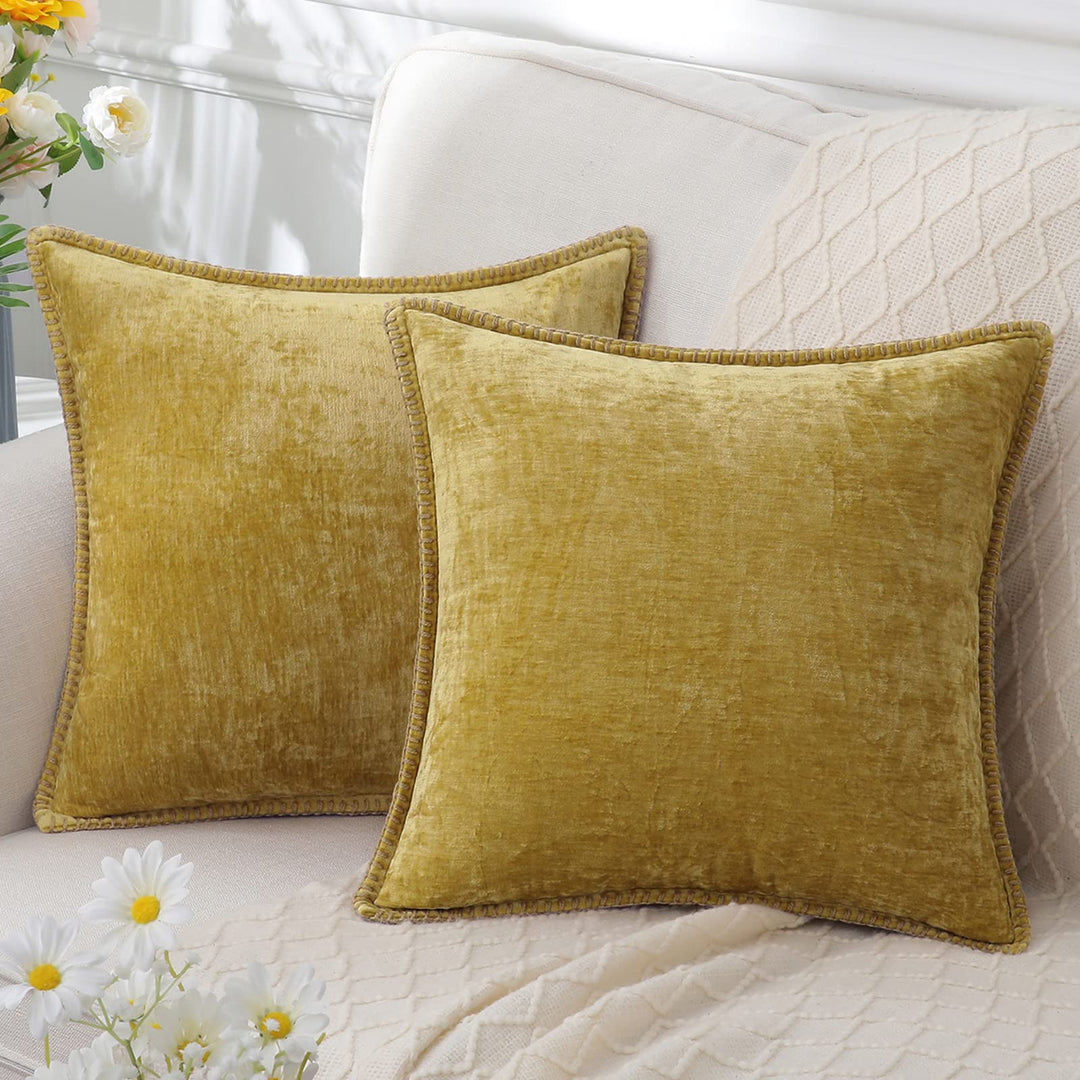 CozyNest - Zachte Chenille Kussenhoes 45x45cm Luxe Decoratie voor Bank & Woonkamer