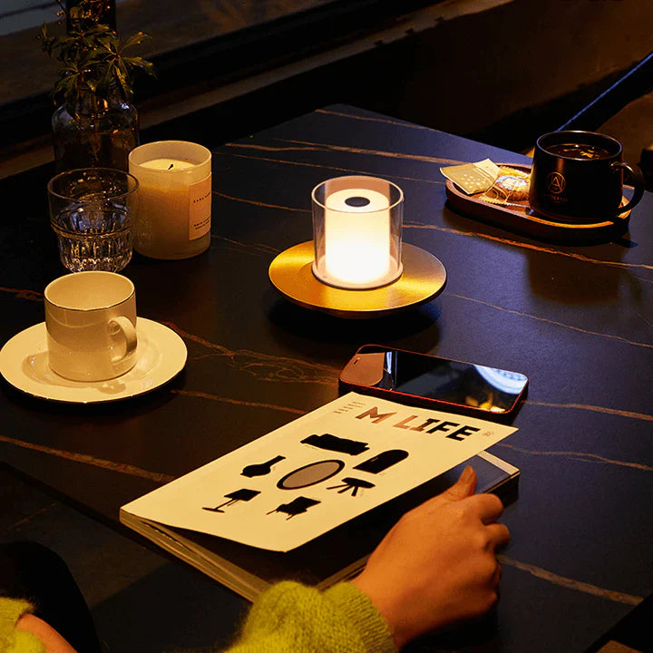 GlowLuxe - LED Kaarslamp Met Inductie & Vlamloze Sfeer