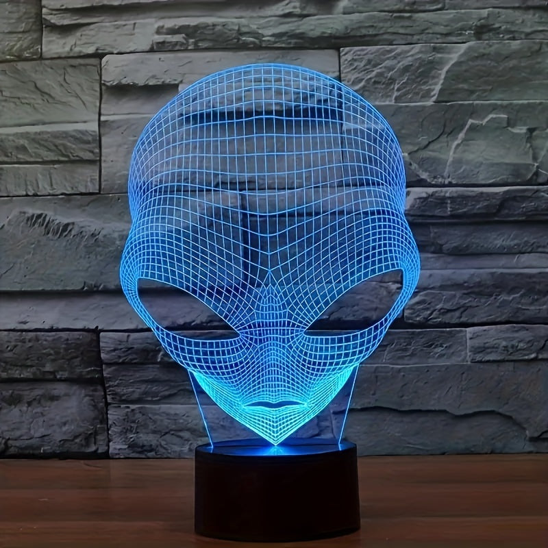 StarryLux - 3D Tafellamp met Zwarte Basis & 7 Kleuren LED-Verlichting