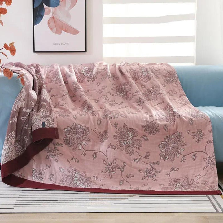 Elegante bloemendeken, ademend en comfortabel hoeslaken voor in huis in alle seizoenen