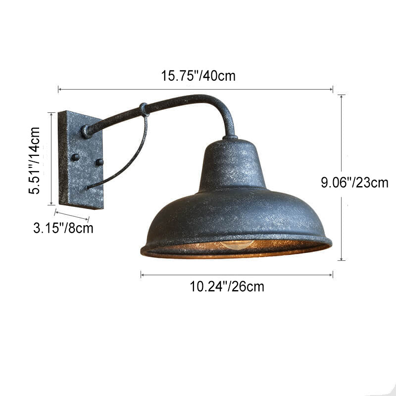 Rustieke industriële buitenwandlamp, armatuur voor veranda en terras