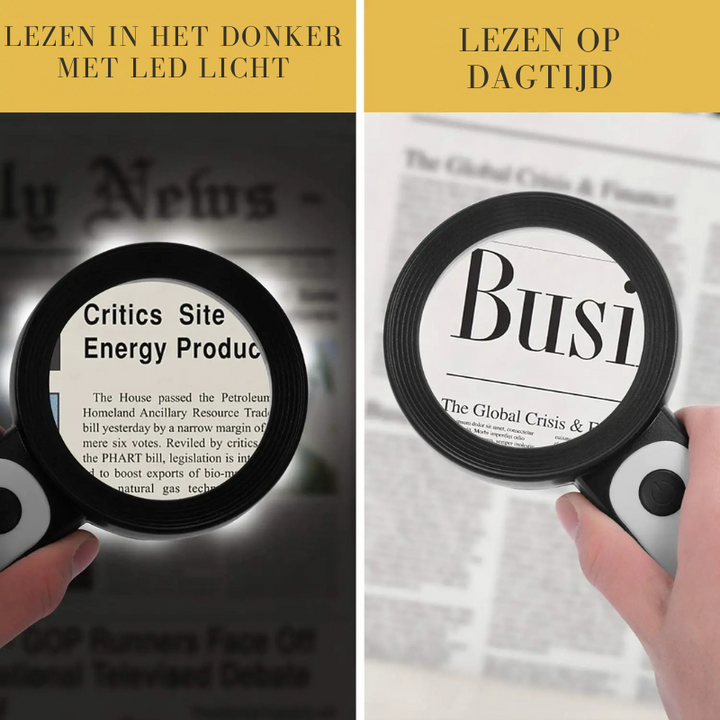 30x Vergrootglas met LED Verlichting voor Lezen & Inspectie