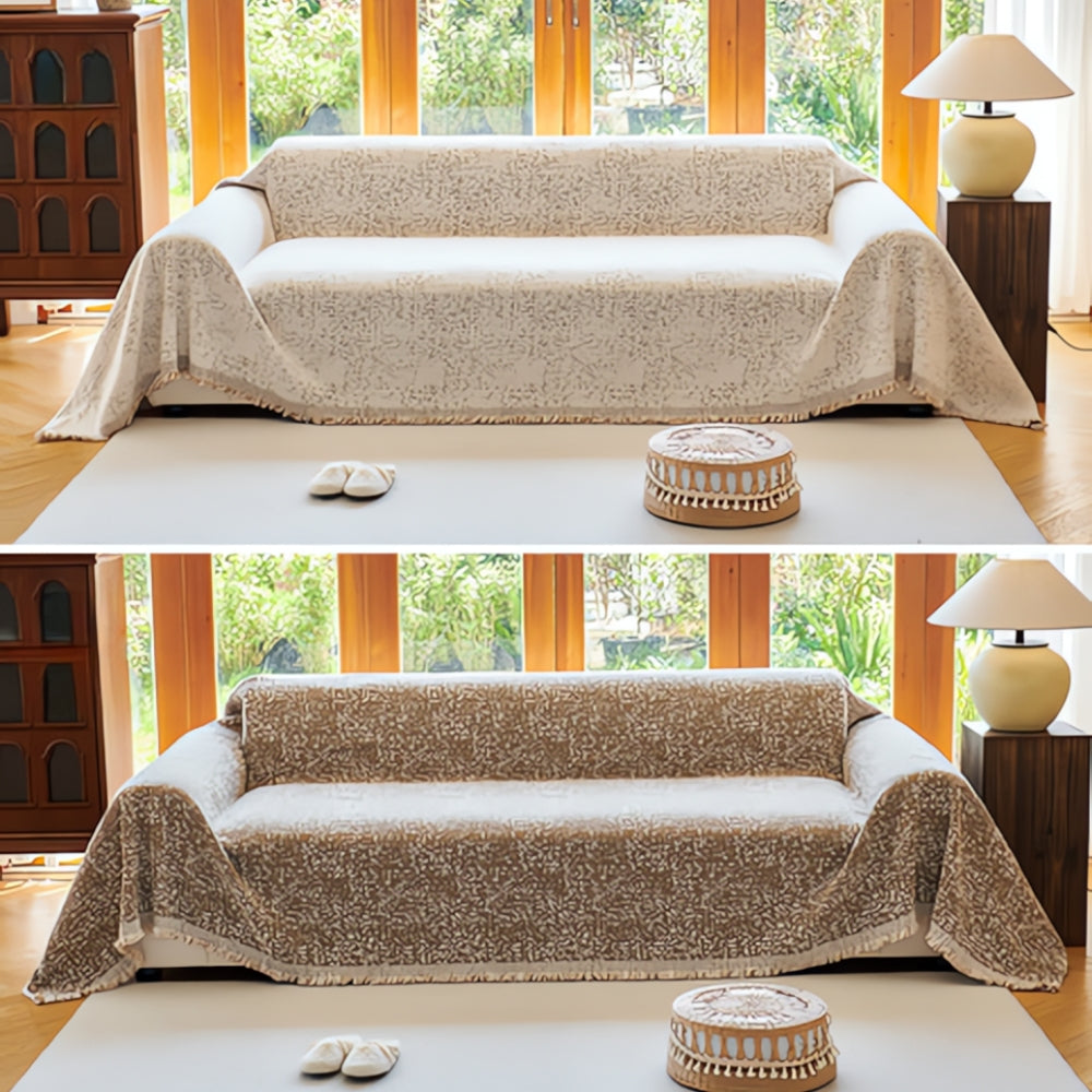 Nordic Speckle bankbeschermer, omkeerbare boho bankhoes