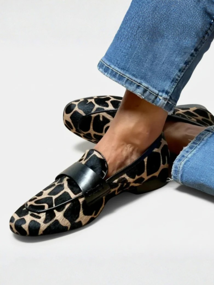 Chique Loafers met Dierenprint voor Dames