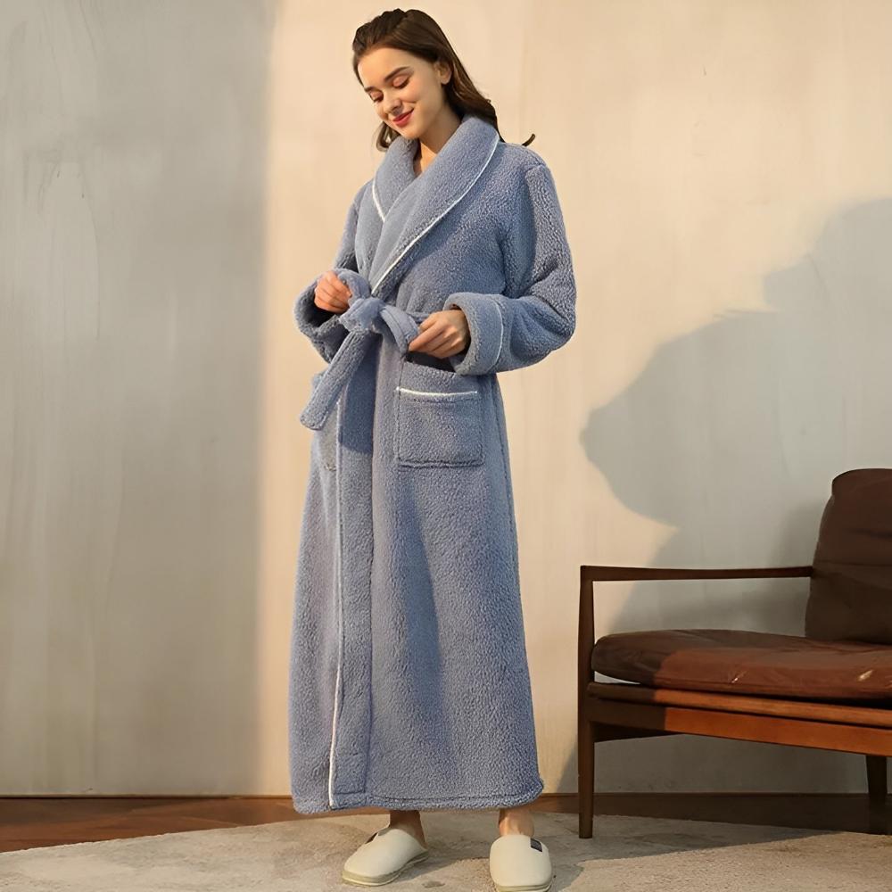 Elegante loungebadjas met strikceintuur