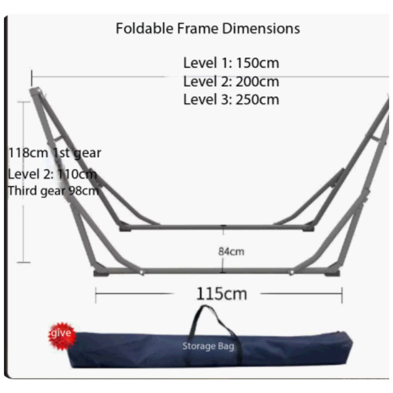 Gestoffeerde Hangmat met Frame – Comfortabele Spreiderstok en Kussen van Bamboe