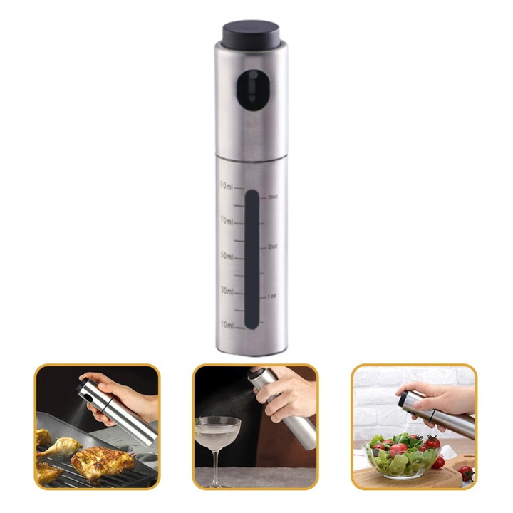 CULINARA FineMist oliesproeier | Rvs spraydfles van 100 ml | Voor olie, azijn en BBQ | Oplaadbaar en doseerbaar