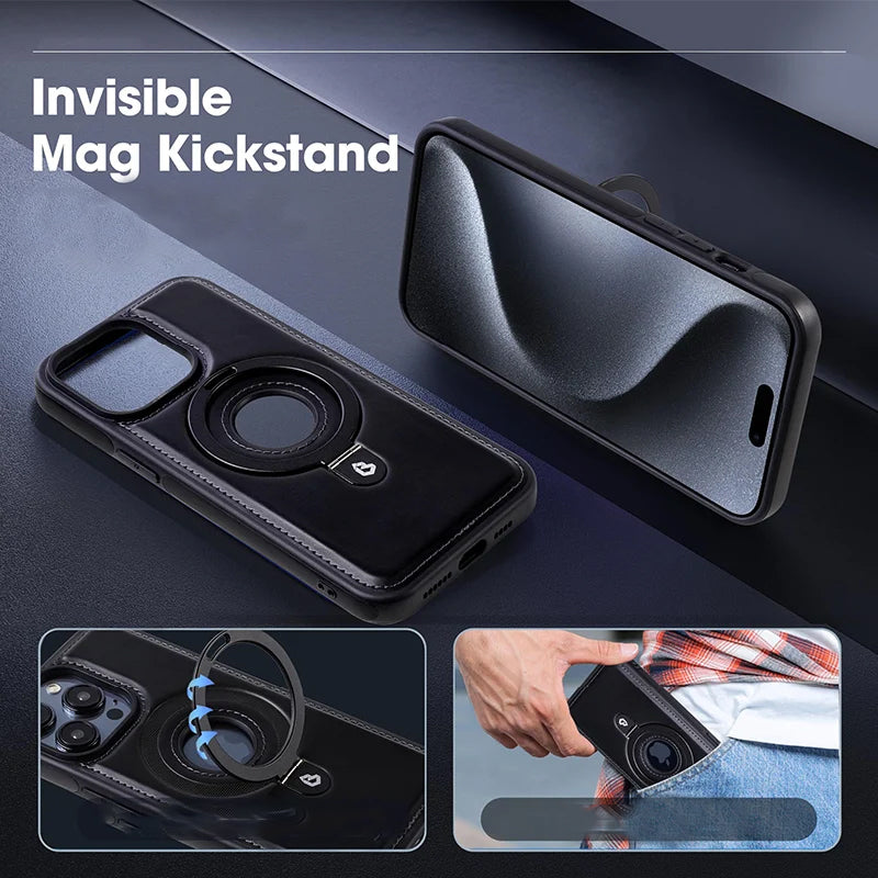 Klassiek telefoonhoesje met standaard, slanke beschermhoes
