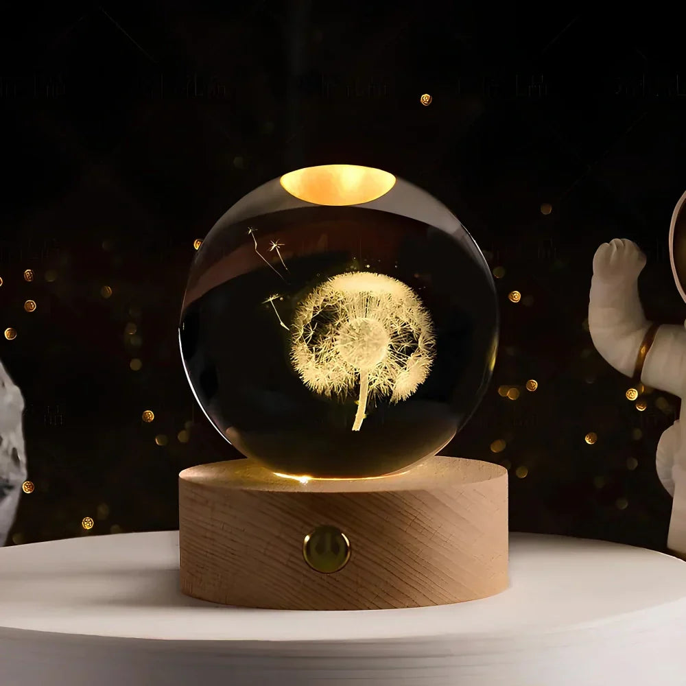 3D hemellichaam-planeet nachtlampje, USB-LED-lamp