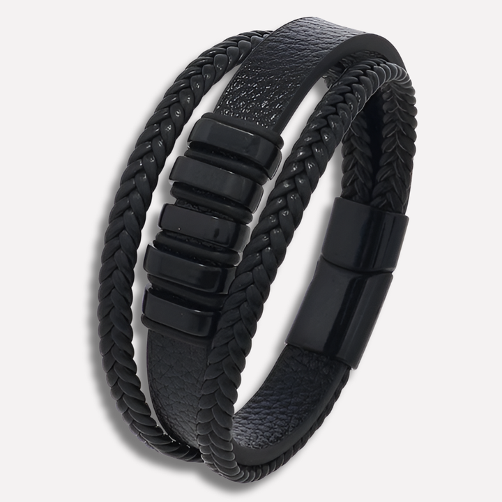 Stijlvolle lederen armband mannen