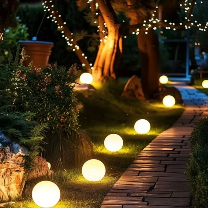 Bolvormige tuinlamp, kleurwisselende LED